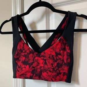 Lululemon floral sports bra, VGUC, size 4